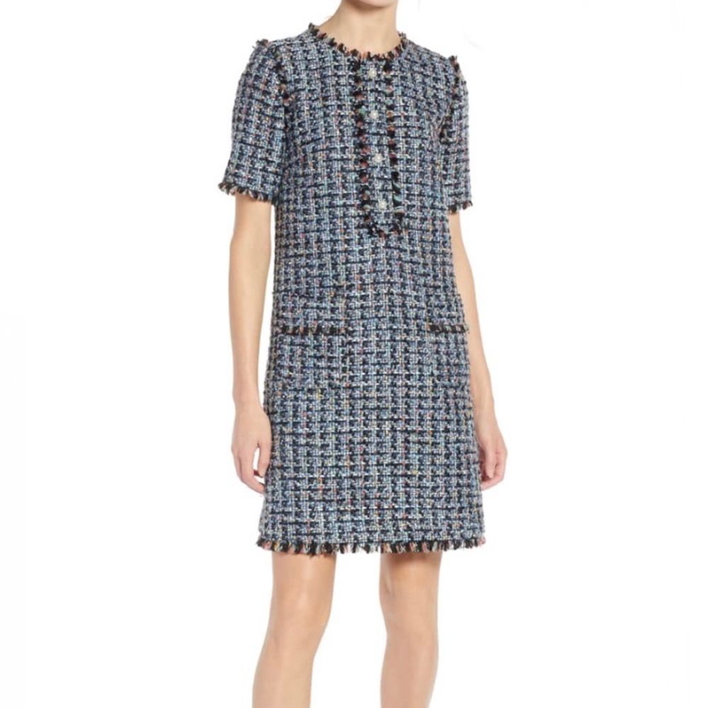 HALOGEN x Atlantic-Pacific Fringe Tweed Dress